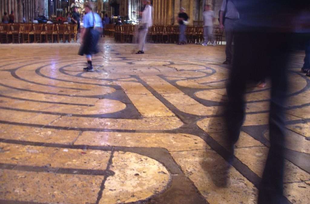 labyrinthe à la cathédrale de Chartres